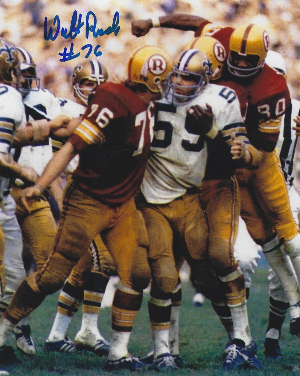 Autographed WALT ROCK 8x10 Washington Redskins Photo