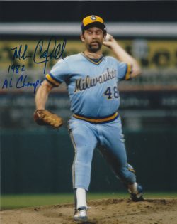 AUTOGRAPHED MIKE CALDWELL  8X10 photo Milwaukee Brewers