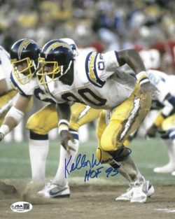Autographed KELLEN WINSLOW "HOF 95" 8X10 San Diego Chargers Photo JSA