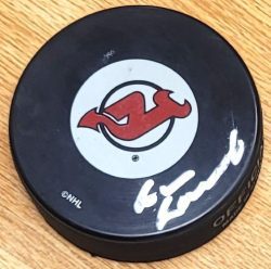 AUTOGRAPHED  Lou Lamoriello New Jersey Devils Hockey Puck - w / COA