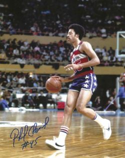 Autographed PHIL CHENIER 8x10 Washington Bullets Photo