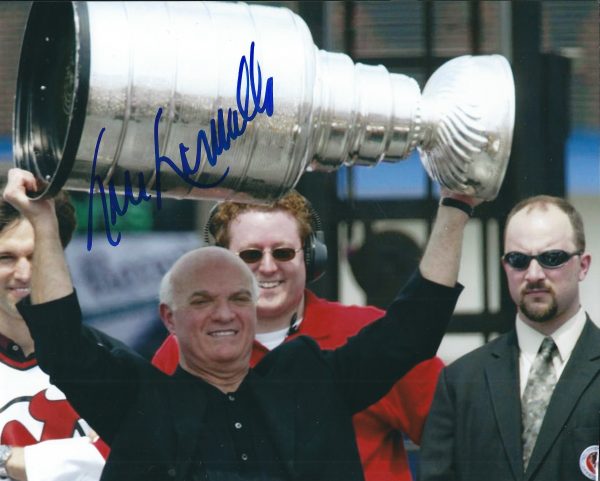 Autographed LOU LAMORIELLO 8X10 New Jersey Devils Photo