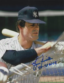 AUTOGRAPHED LOU PINIELLA 8X10 NEW YORK YANKEES photo