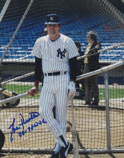 AUTOGRAPHED LOU PINIELLA 8X10 NEW YORK YANKEES photo