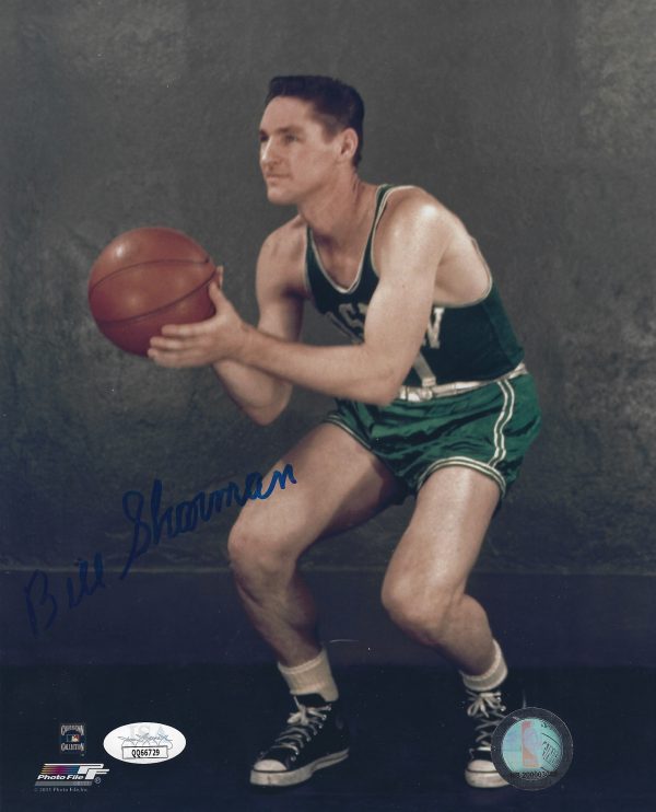 AUTOGRAPHED BILL SHARMAN 8X10 Boston Celtics photo JSA