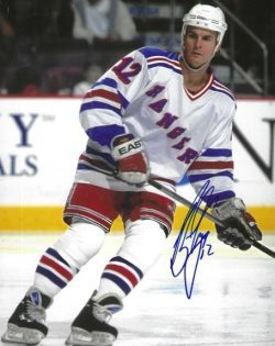 Autographed BOB ERREY 8X10 New York Rangers Photo