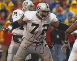 Autographed LINCOLN KENNEDY 8X10 Oakland Raiders photo