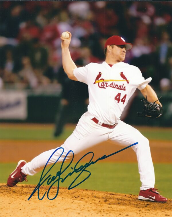 AUTOGRAPHED  JASON ISRINGHAUSEN 8X10 St. Louis Cardinals photo