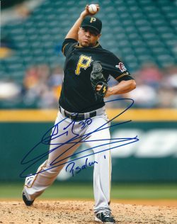 Autographed JEANMAR GOMEZ 8X10 Pittsburgh Pirates Photo
