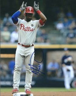 AUTOGRAPHED ODUBEL HERRERA  8X10 Philadelphia Phillies Photo