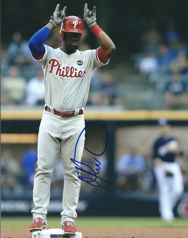 AUTOGRAPHED ODUBEL HERRERA  8X10 Philadelphia Phillies Photo