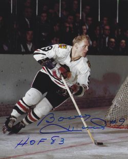 Autographed  BOBBY HULL 8X10 Chicago Blackhawks Photo