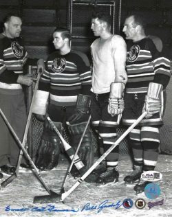 Autographed EMILE FRANCIS & BILL GADSBY 8X10 Chicago Blackhawks Photo JSA