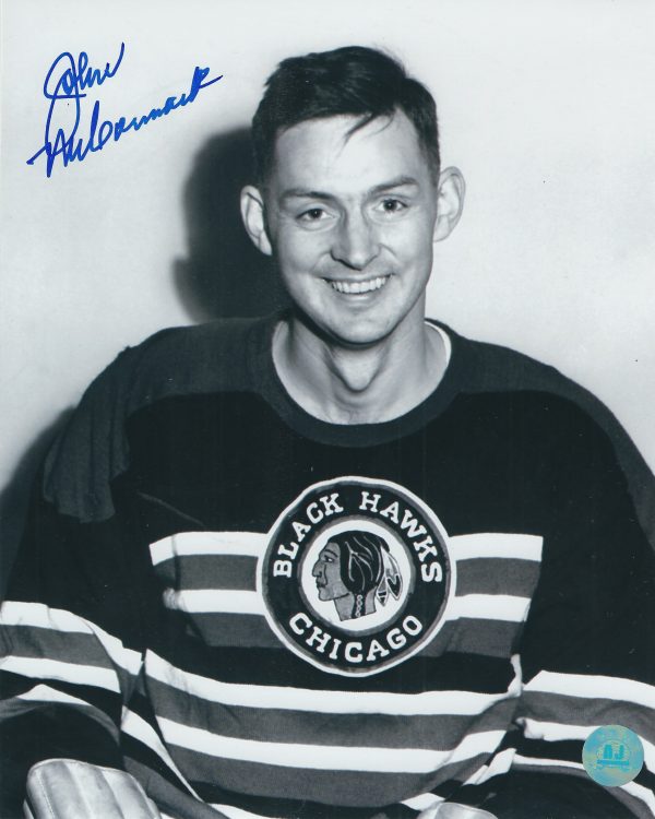 Autographed JOHN MCCORMACK 8X10 Chicago Blackhawks Photo