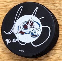Autographed SCOTT YOUNG "96 Cup" Colorado Avalache Hockey Puck