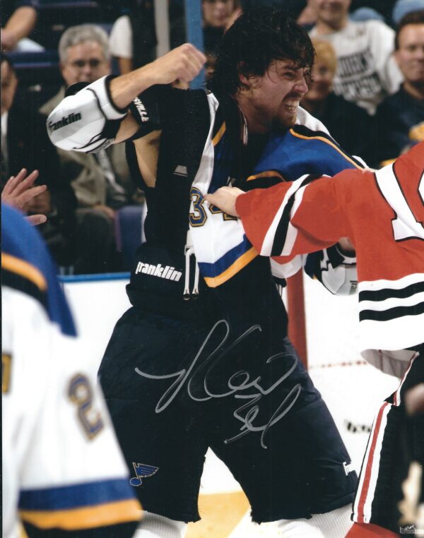 Autographed REED LOW 8x10 St. Louis Blues Photo