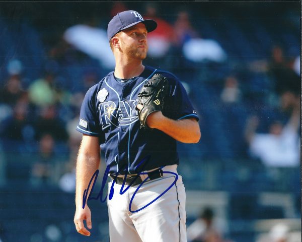 Autographed BRAD BOXBERGER  8X10 Tampa Bay Rays Photo.