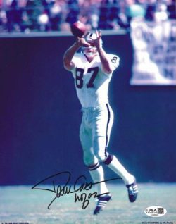 Autographed DAVE CASPER "HOF 02" 8X10 Oakland Raiders photo JSA