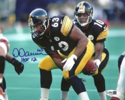 Autographed  DERMONTTI DAWSON 8X10 Pittsburgh Steelers Photo JSA