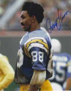 Autographed PETTIS NORMAN 8X10 San Diego Chargers Photo