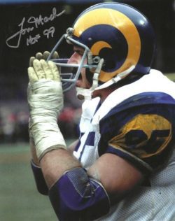 AUTOGRAPHED TOM MACK  8x10 Los Angeles Rams Photo