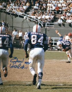 Autographed ERNIE WARLICK 8X10 Buffalo Bills Photo