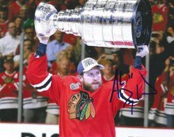 Autographed Andrew Desjardins 8X10 Chicago Blackhawks Photo