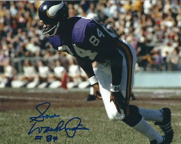 Autographed GENE WASHINGTON  8X10 Minnesota Vikings Photo