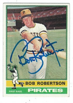Autographed BOB ROBERTSON 1976 Topps Card