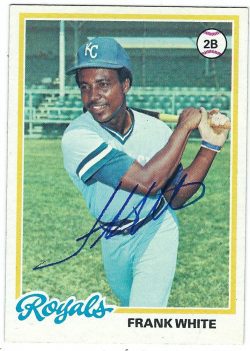 Autographed FRANK WHITE 1978 Topps card