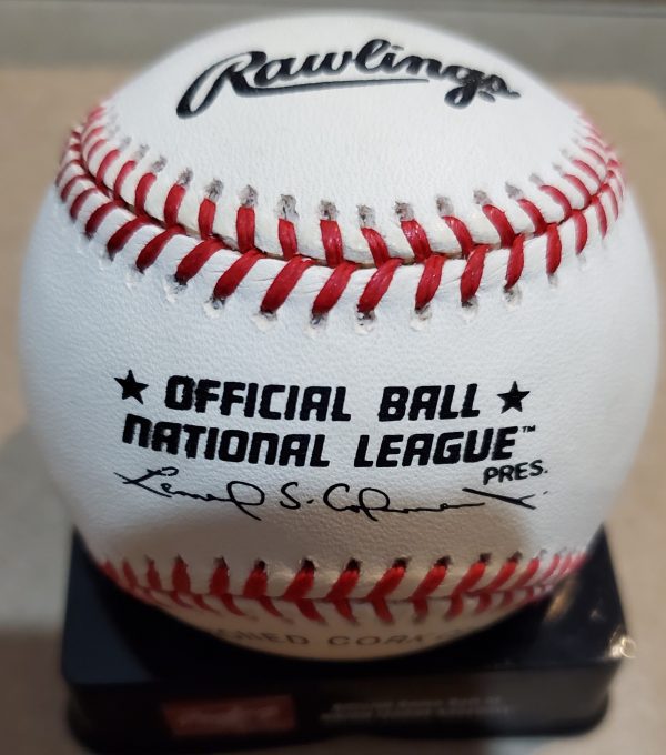 LARRY JANSEN Autographed Official National League Baseball - Image 2