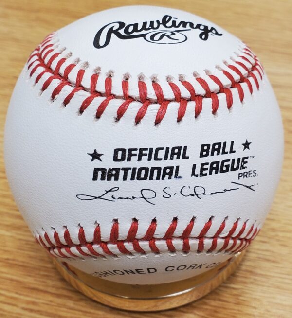 GEORGE SPENCER Autographed Official National League Baseball - Image 2
