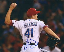 AUTOGRAPHED JAKE DIEKMAN 8X10 Texas Rangers Photo