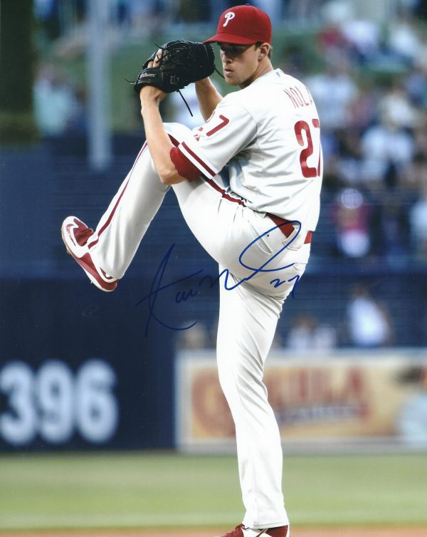 AUTOGRAPHED AARON NOLA 8X10 Philadelphia Phillies Photo
