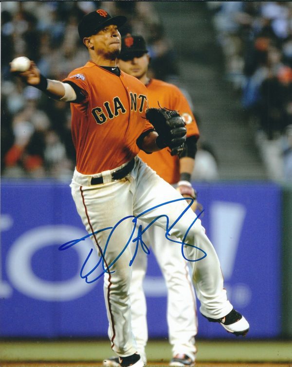 AUTOGRAPHED EMMANUEL BURRISS 8X10 San Francisco Giants Photo