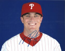 AUTOGRAPHED BROCK STASSI 8X10 Philadelphia Phillies Photo