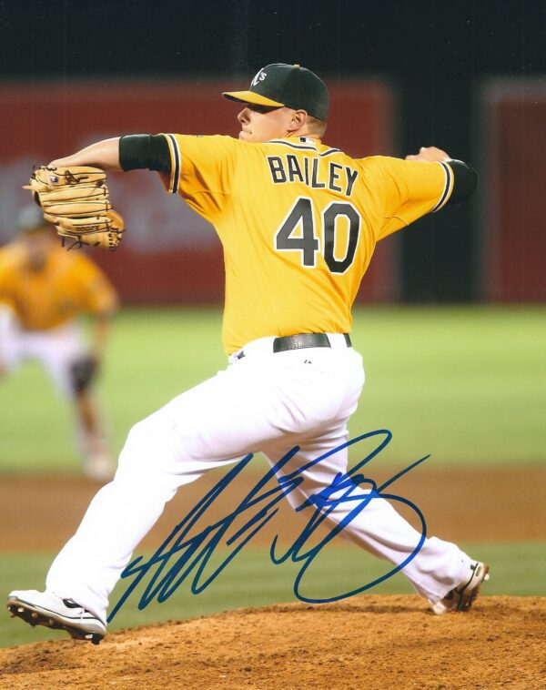 AUTOGRAPHED ANDREW BAILEY  8X10 Oakland A's Photo