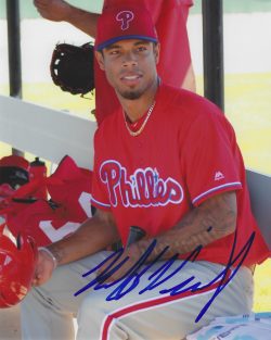 AUTOGRAPHED NICK WILLIAMS 8X10 Philadelphia Phillies Photo