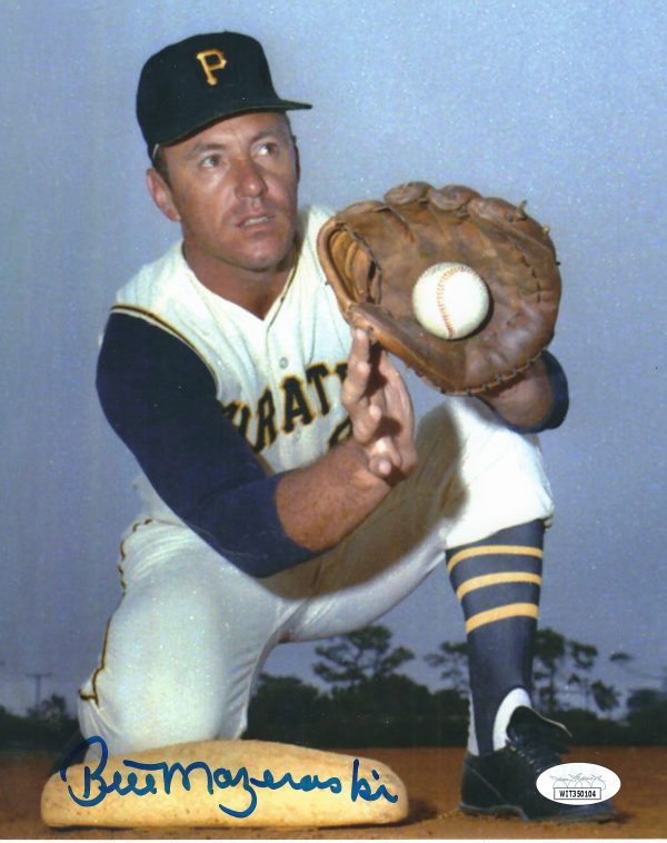 Autographed BILL MAZEROSKI  8X10 Pittsburgh Pirates photo JSA Witnessed