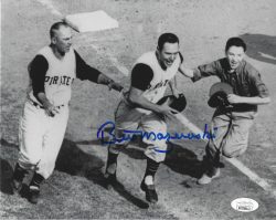 Autographed BILL MAZEROSKI 8X10 Pittsburgh Pirates photo JSA Witnessed