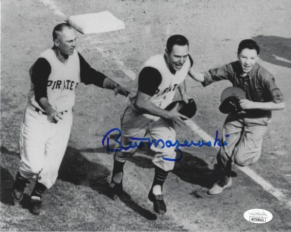 Autographed BILL MAZEROSKI  8X10  Pittsburgh Pirates photo JSA Witnessed