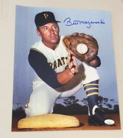 Autographed Bill Mazeroski 11x14 Pittsburgh Pirates Photo JSA Witnessed