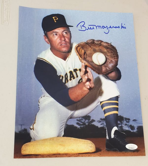 Autographed Bill Mazeroski 11x14 Pittsburgh Pirates Photo JSA Witnessed