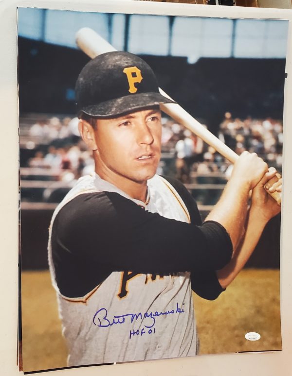 Autographed Bill Mazeroski Pittsburgh Pirates 11x14 photo JSA Witnessed