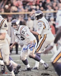 Autographed Mick Tingelhoff 16x20 Minnesota Vikings Photo with COA