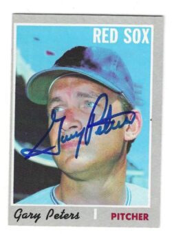 Autographed GARY PETERS Boston Red Sox 1970 Topps Card