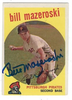 Autographed BILL MAZEROSKI 1959 TOPPS Card