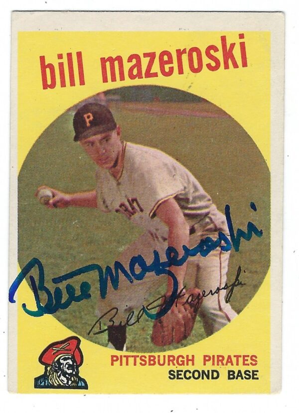 Autographed BILL MAZEROSKI 1959 TOPPS Card