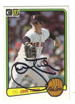 Autographed JOHN TUDOR Boston Red Sox 1983 Donruss Card