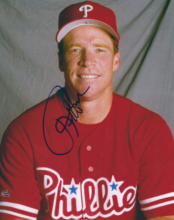 AUTOGRAPHED REX HUDLER 8X10 Philadelphia Phillies Photo